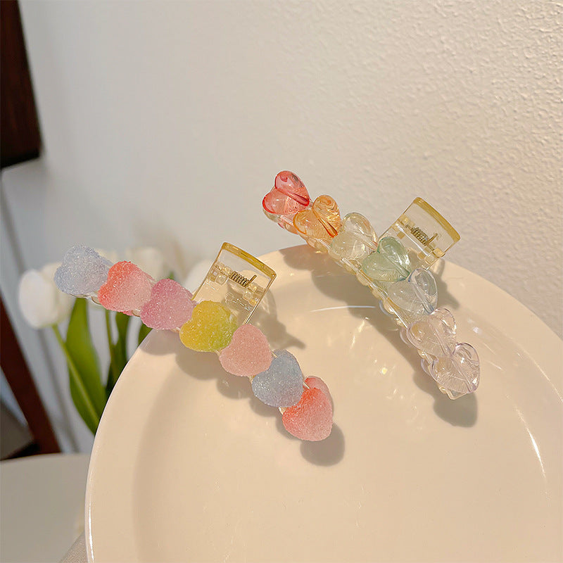 Candy Color Shark Female Back Head Clip
