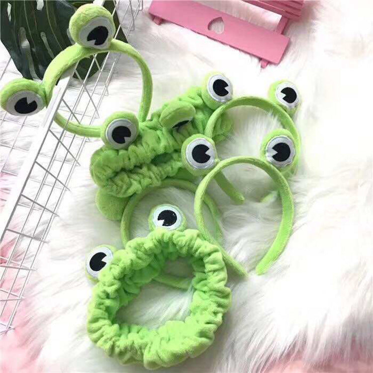 Girl Net Red Cartoon Cute Green Frog Headband Hair Band