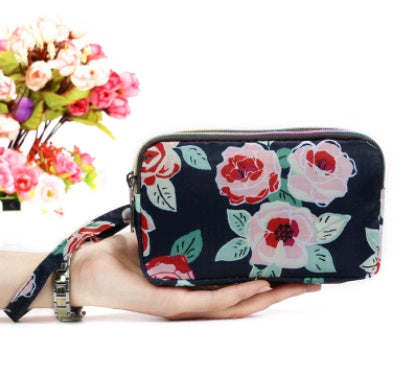 New portable female hand grasping bag three-layer zipper bag autumn long large screen mobile phone key ladies coin purse Hanzuva