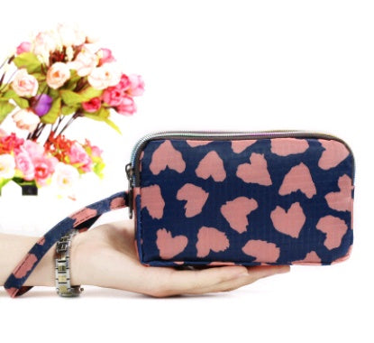 New portable female hand grasping bag three-layer zipper bag autumn long large screen mobile phone key ladies coin purse Hanzuva