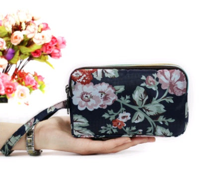 New portable female hand grasping bag three-layer zipper bag autumn long large screen mobile phone key ladies coin purse Hanzuva