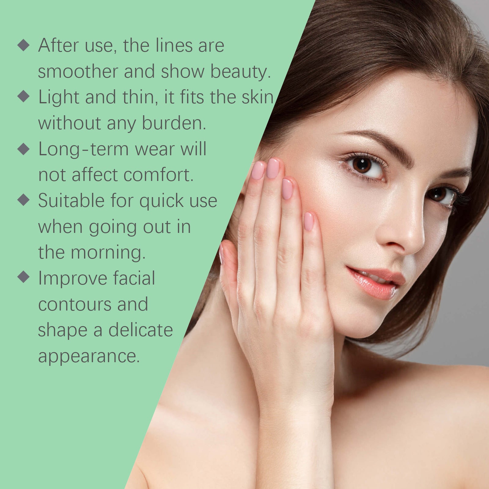 Invisible Face Nursing Adhesive Bandage Suit Firming Facial Skin Daily Shaping Small Face Face Lift Tape Patch
