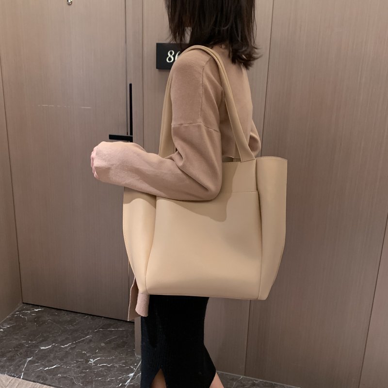 Feminine Commuter Large Soft Leather Shoulder Bag Hanzuva