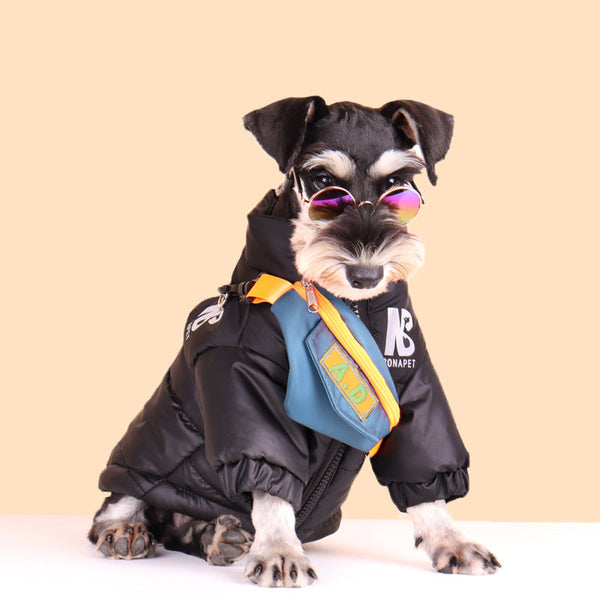 Fashion Dog Cotton Clothes Pet Reflective Autumn And Winter Warm Trendy Brand Jacket Hanzuva