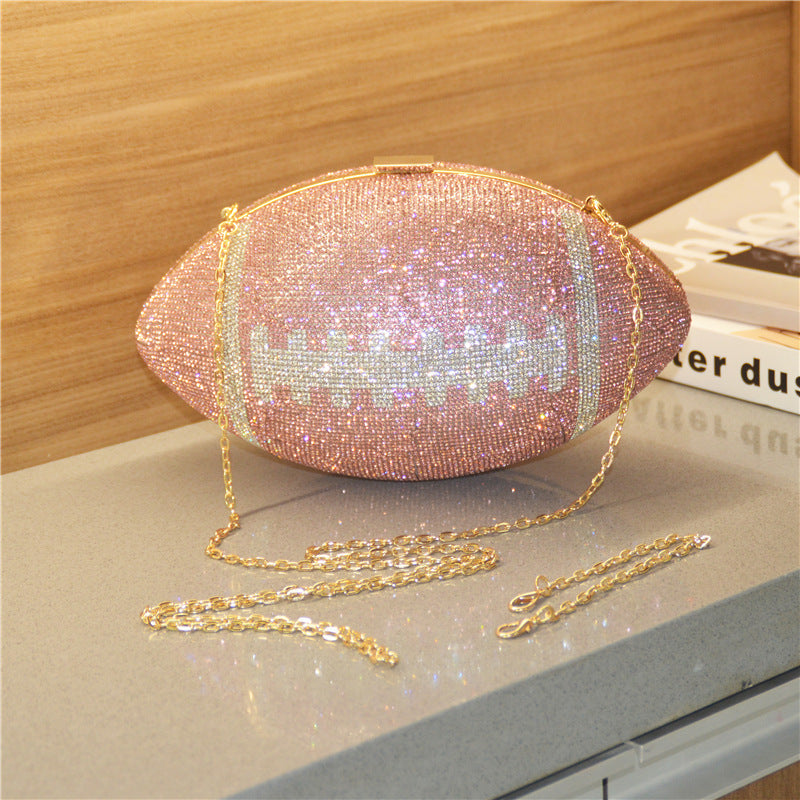 Rugby rubber diamond ball party banquet bag evening bag Hanzuva