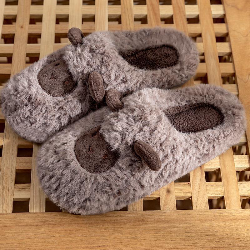 Household Anti-skid Plush Warm Cartoon Slippers Hanzuva