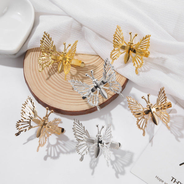 Wings Move Spring Metal Hollow Tie Wire Butterfly Hair Clip Hanzuva