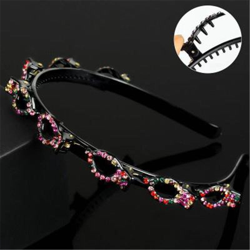 Hollow Solid Color Braided Hairpin Headband