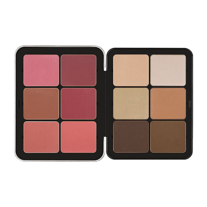 Cross-border TEMU Amazon Hot 12-color Blusher Plate Matte Shimmer High-gloss Multi-color Cream Blush Plate Hanzuva