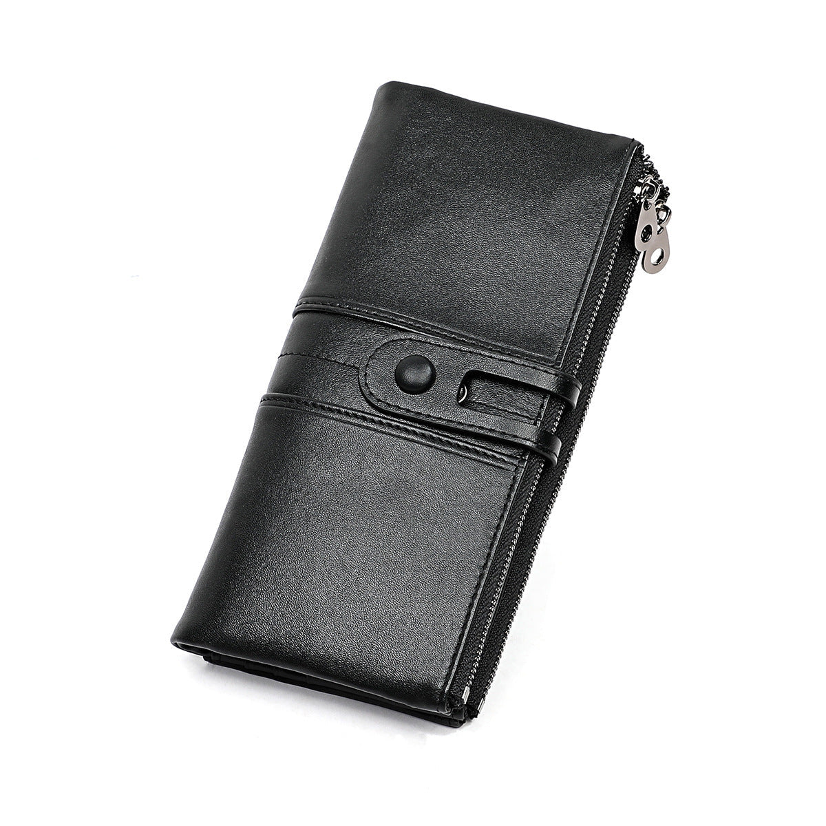 Top layer leather tri-fold wallet Hanzuva