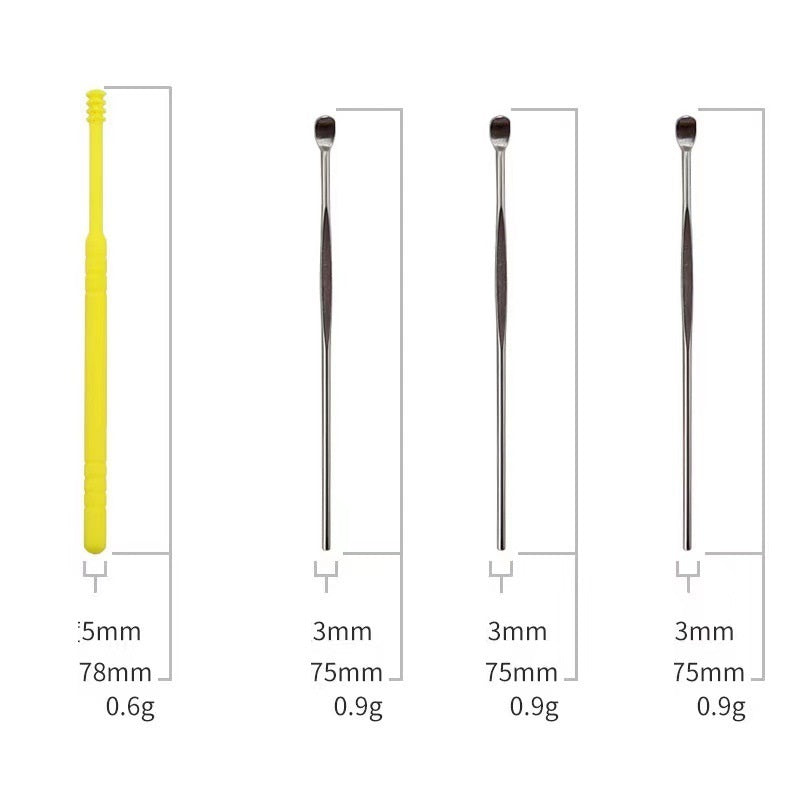 Black Ear Pick Suit 7-piece Spiral Double-headed Spring Ear Cleaning Tool Set