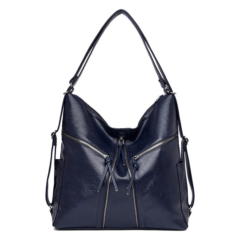 Soft Leather Versatile Leisure Shoulder Bag Multifunctional Backpack Hanzuva