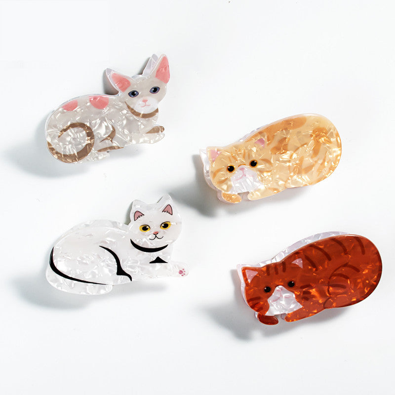 Cat Cartoon Print Grip Jewelry Headdress Barrettes