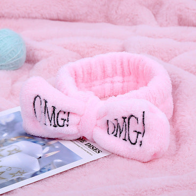 Coral velvet butterfly end hair band Hanzuva