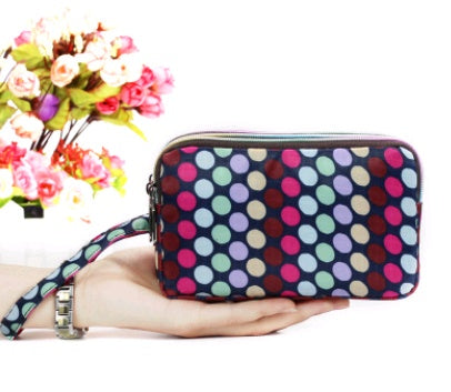 New portable female hand grasping bag three-layer zipper bag autumn long large screen mobile phone key ladies coin purse Hanzuva