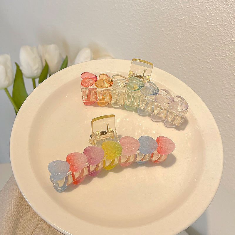 Candy Color Shark Female Back Head Clip
