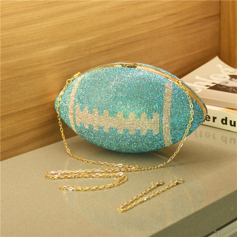 Rugby rubber diamond ball party banquet bag evening bag Hanzuva
