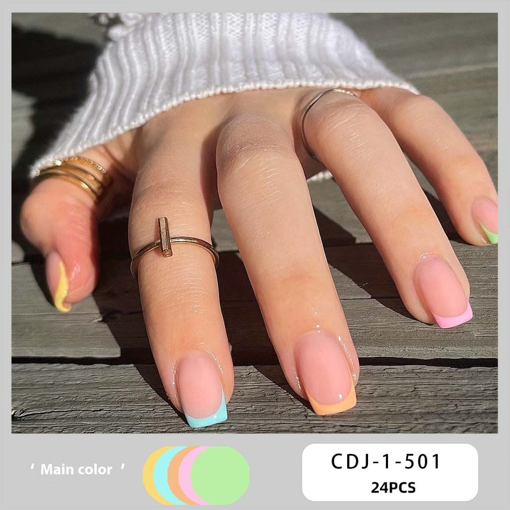 Women's European, American And French Style Pieces Fake Nail Patch