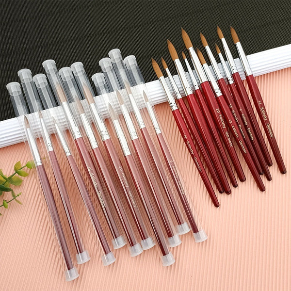 Nail Art Crystal Pen With A Round Tip Made Of Rosewood Hanzuva