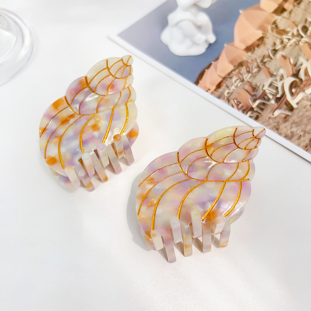 Summer Acetate Conch Barrettes Cute