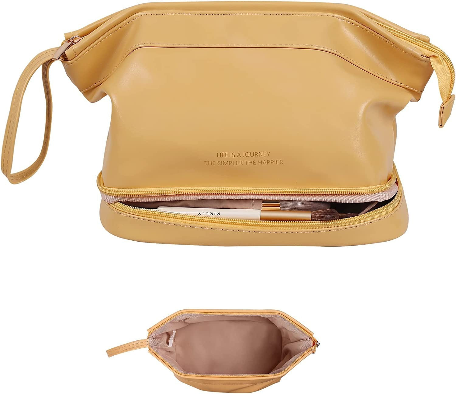 Cloud Double Layer Cosmetic Bag Large Capacity