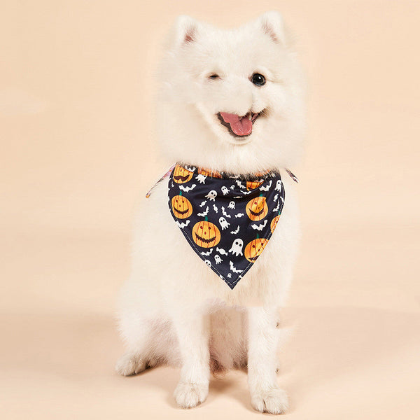 Halloween Double-sided Saliva Towel Pet Accessories Hanzuva