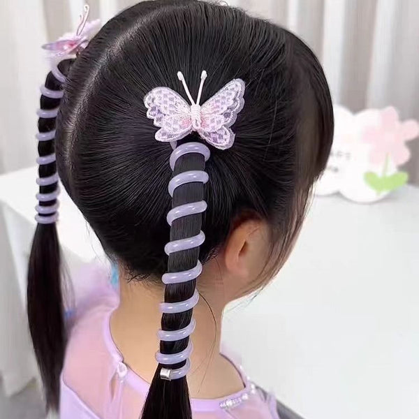 Children's New Embroidered Butterfly Phone Line Hair Ring Hanzuva