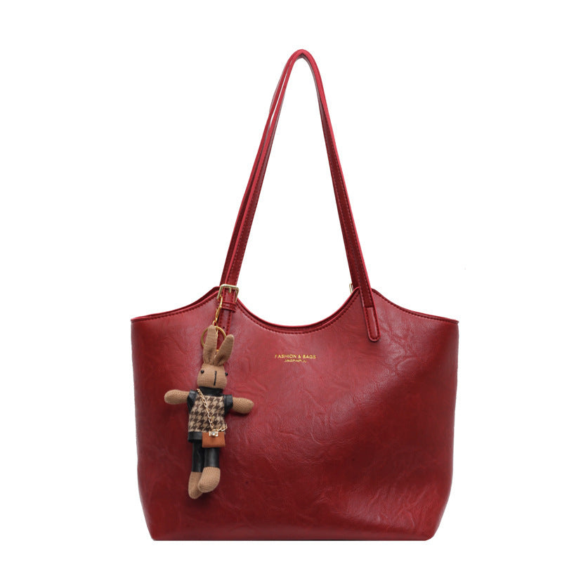 Fashion Unique One-shoulder Oil Wax Leather Bag