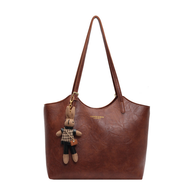 Fashion Unique One-shoulder Oil Wax Leather Bag