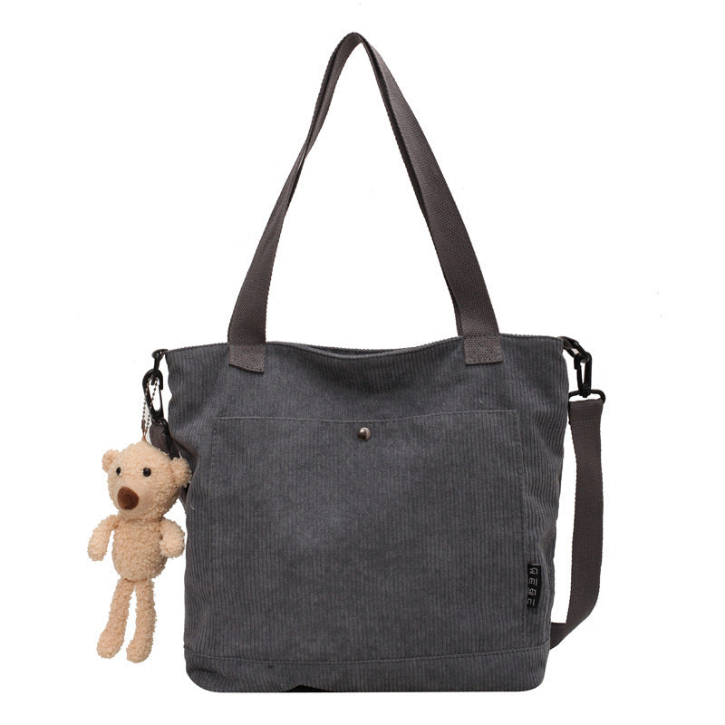 Corduroy Messenger Bag All-match Student Shoulder