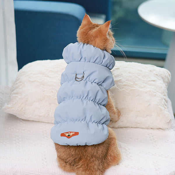 Dog Clothes Vest Warm Cotton With Buckle Hanzuva