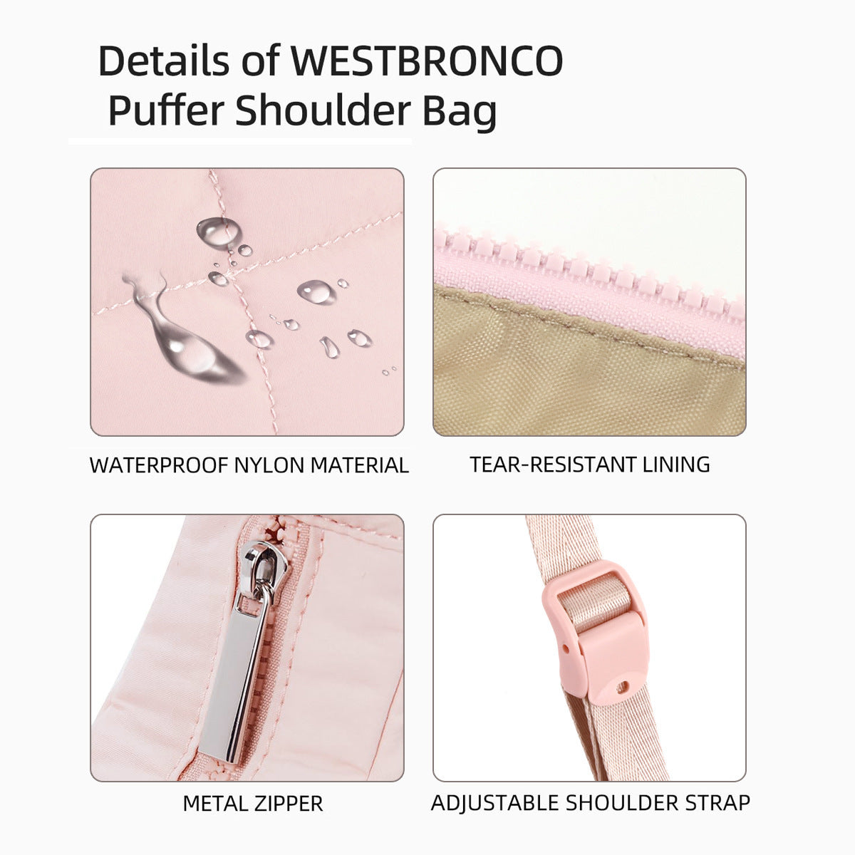 Nylon Large Capacity Female Underarm Bag