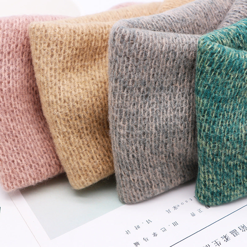 Woven Knitted Turban Headband Sweet And Versatile Wide-brim Headdress
