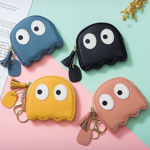 Genuine Leather Coin Purse Mini Cute Cowhide Coin Bag Hanzuva