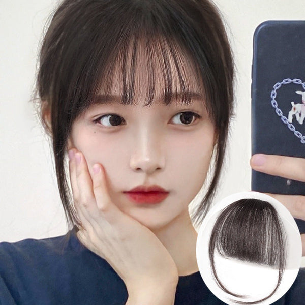 3d Fake Bangs Natural Forehead French Seamless Bangs Wig Piece Hanzuva
