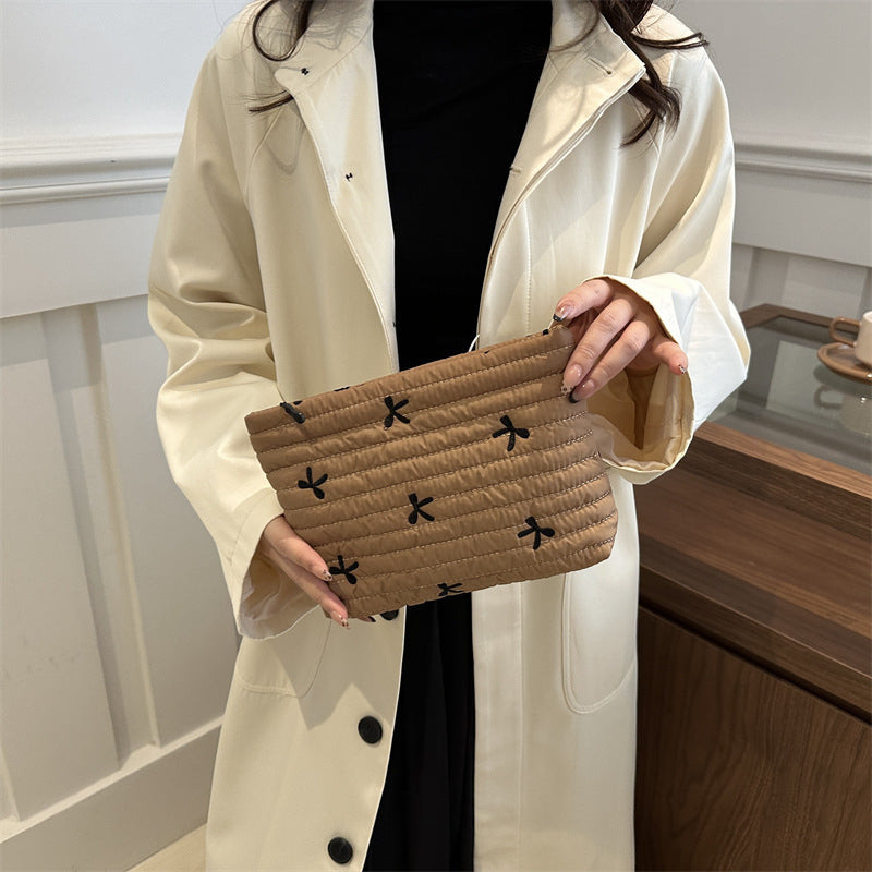 Oxford Cloth Butterfly Print Clutch For Women