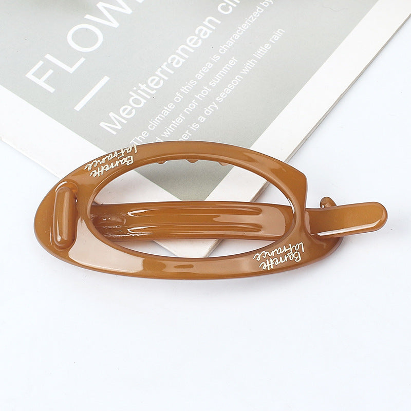 Simple Retro Hair Band Oval Barrettes