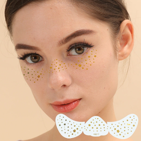 Facial Freckles Stickers Gilding Freckle-like Dots Tattoo Sticker Waterproof Eye Stickers For Women Hanzuva