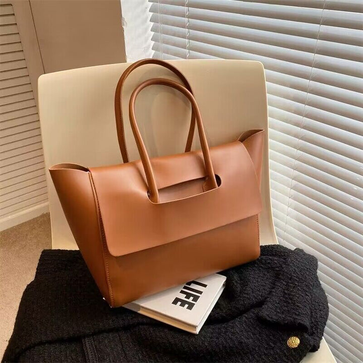 Fashion Women Shoulder Bags Large Capacity Handbags Simple Retro Tote Bags Solid Color Famous Brand High Quality Bags Hanzuva