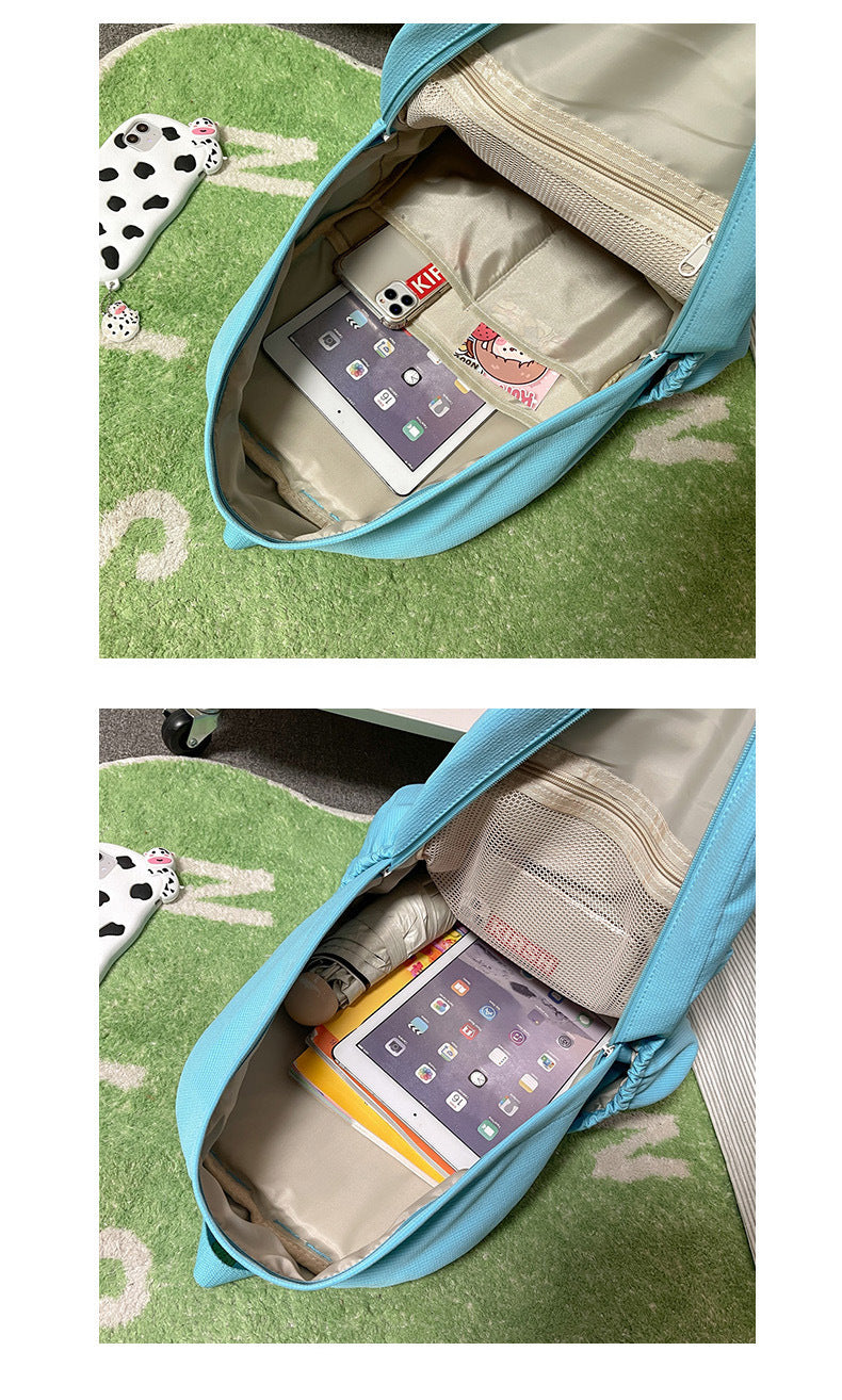 Cute Candy-colored Backpack High School Simple Large-capacity Backpack