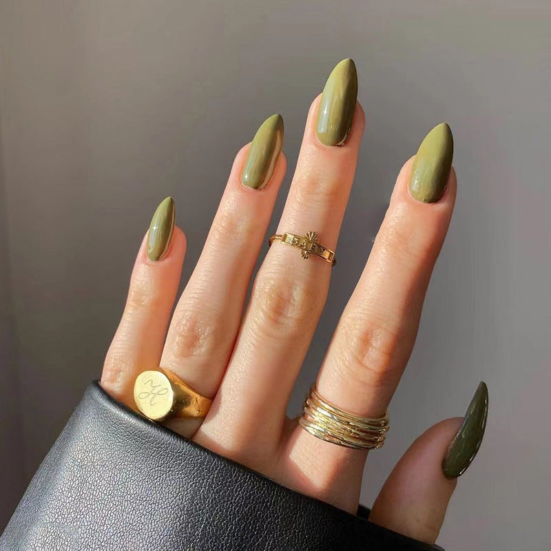 Wear Armor Mid-length  Solid Color Nail Shaped Piece