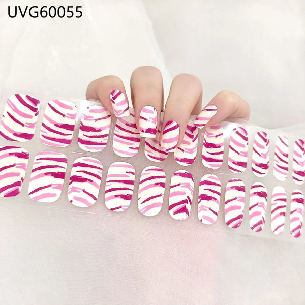 Blush Nail Stickers Uv Semi-baked Gel Hanzuva