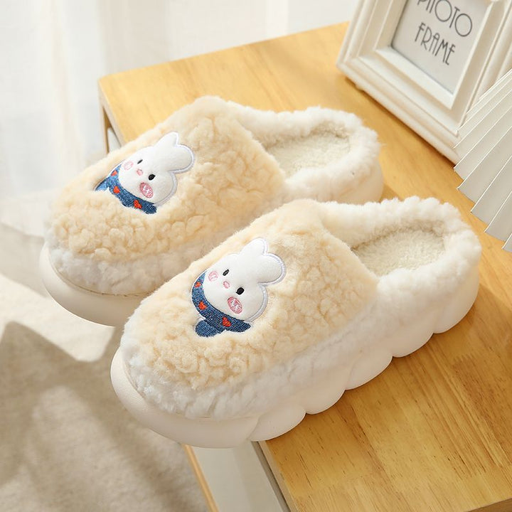 Thick Plush Cute Slippers Female Indoor Hanzuva
