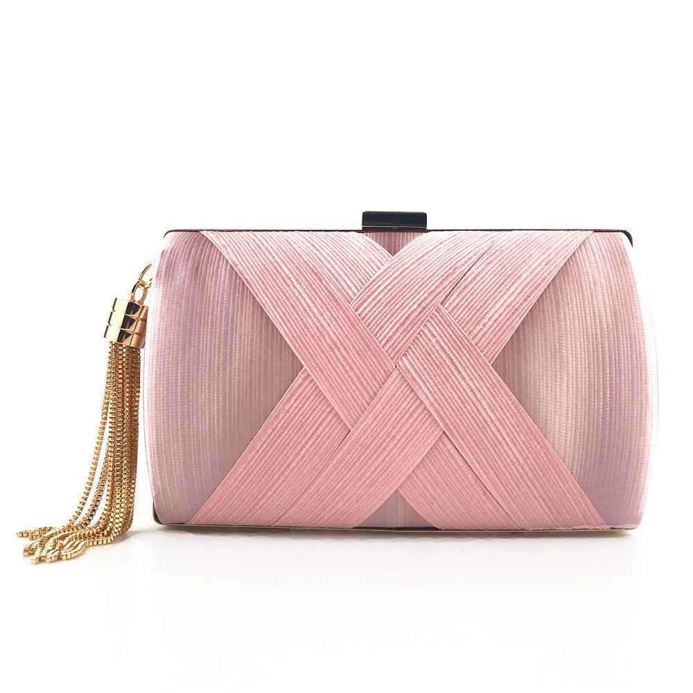 Dinner Satin Fashion Tassel Clutch Hanzuva
