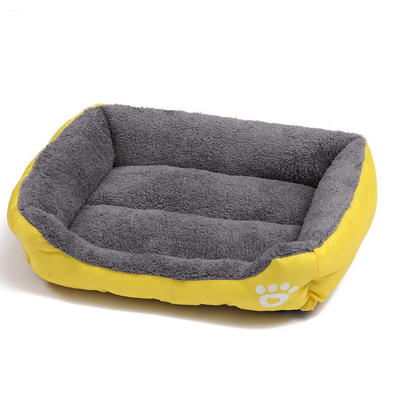 Dog Kennel Four Seasons Universal Footprint Cotton Wool Pet Kennel Candy Color Square Kennel Mats Universal Cross-Border Supply For Large, Medium And Small Dogs