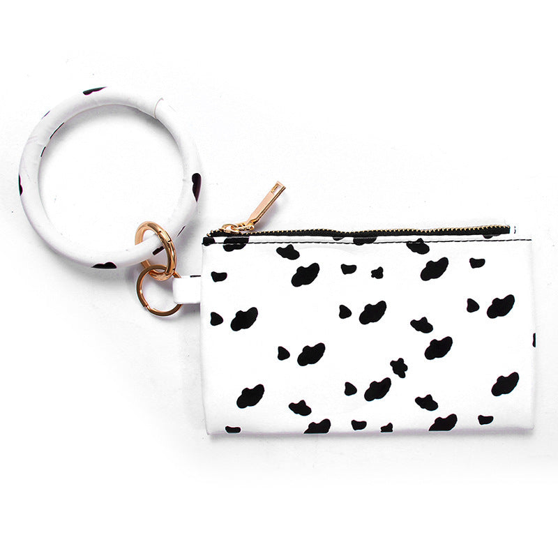 Ladies Leather Keychain Bracelet Wallet Hanzuva