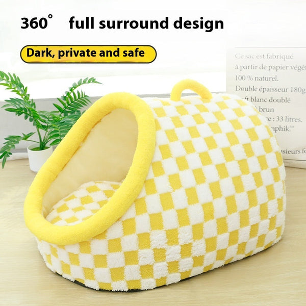 Four Seasons Universal Semi-enclosed Dog House Pet Bed Thick Warm Hanzuva