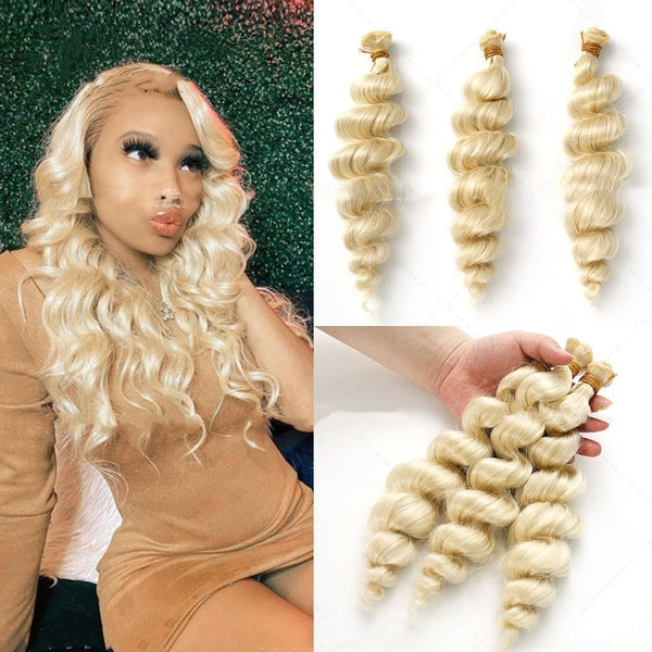 Women's Chemical Fiber Hair Weft Golden Wig Hanzuva