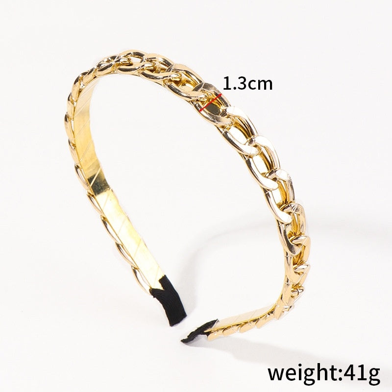 Big Chain Alloy Headband Simple Headband All-match