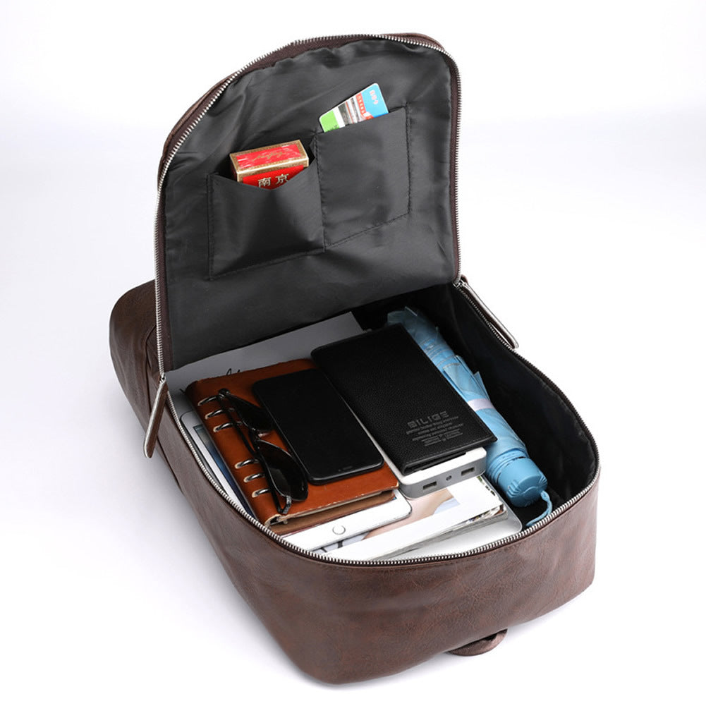 Men's Trendy Woven Design Casual Computer Backpack